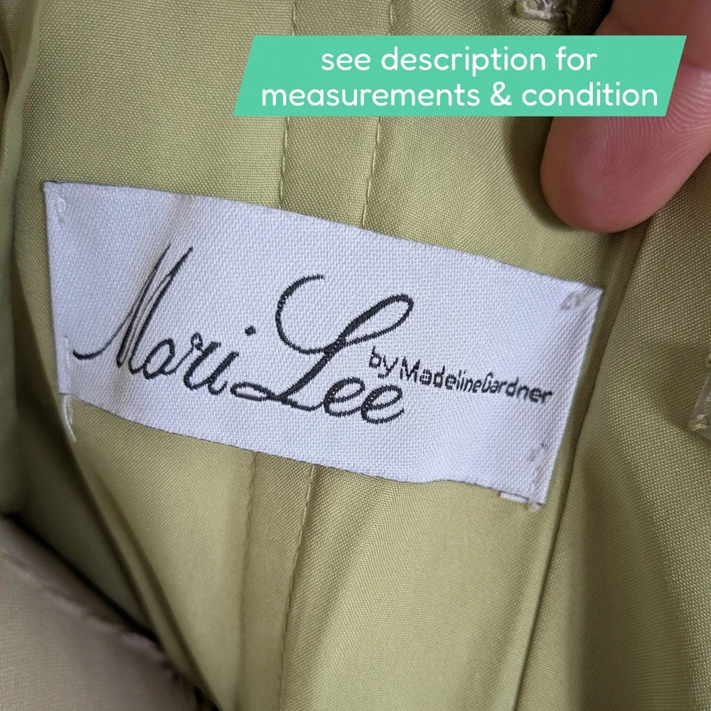 Mori Lee Prom Dress Maxi Gown 10 Green Strapless Corset Mermaid Bead Y2K Olive - Picture 10 of 16